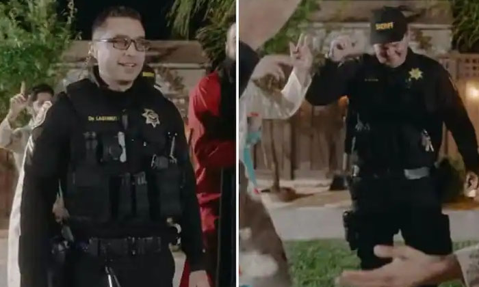  California Cops Respond To Noise Complaint, Start Dancing At Punjabi Wedding Cal-TeluguStop.com