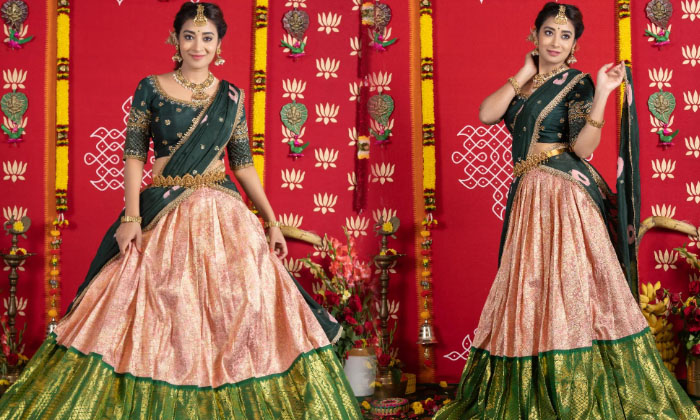 Glamorous Heroine Bhanu Sree Traditional Off Saree Images-telugu Actress Photos Glamorous Heroine Bhanu Sree Traditional High Resolution Photo