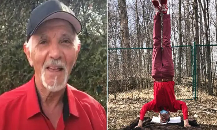  Oldest Person To Perform A Headstand 75-year-old Tony Helou Details, Old Men, V-TeluguStop.com