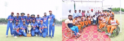  Divyang Cricket League 2022: Haryana Warriors, Beas Xi Win Titles In Wheelchair-TeluguStop.com