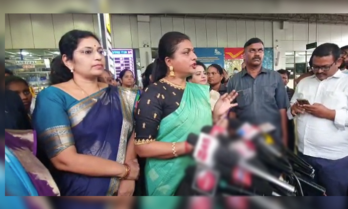  Minister Roja Satires On Chandrababu Naidu Coastal Andhra Tour Details, Minister-TeluguStop.com