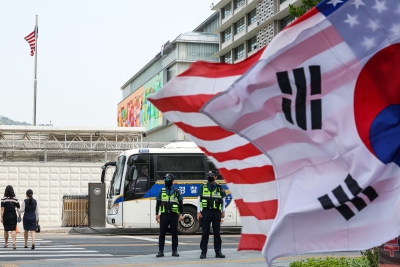  Police Beef Up Security In Places Related To Biden's Visit-TeluguStop.com