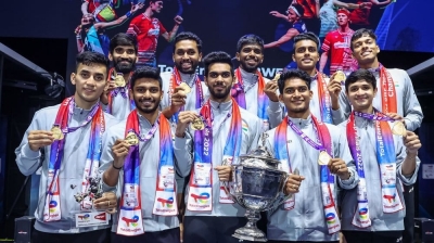  President Kovind, Amit Shah, Bcci Secy Congratulate Indian Team On Thomas Cup Wi-TeluguStop.com