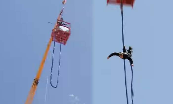  A Young Man Who Jumped From 200 Feet Shock If You Watch The Video ,jumped Fro-TeluguStop.com
