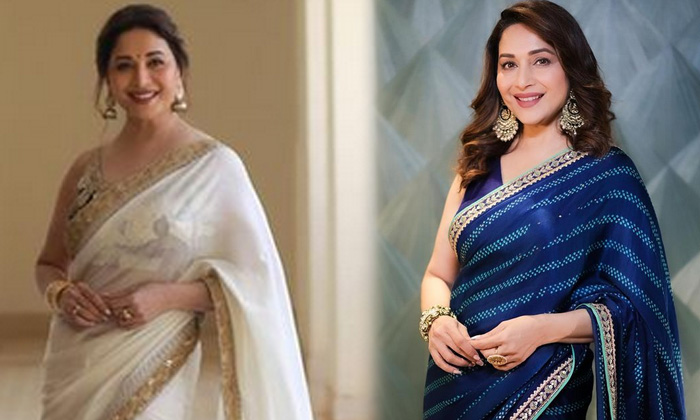 Actress Madhuri Dixit Looks Gorgeous In This Saree Look  - Madhuri Dixit Madhuridixit Actressmadhuri High Resolution Photo