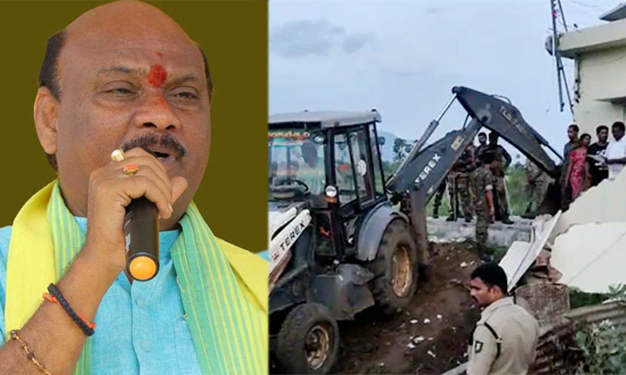  Are The Ycp Government Bulldozer Actions Correct On Ayyanna Patrudu Home Details-TeluguStop.com