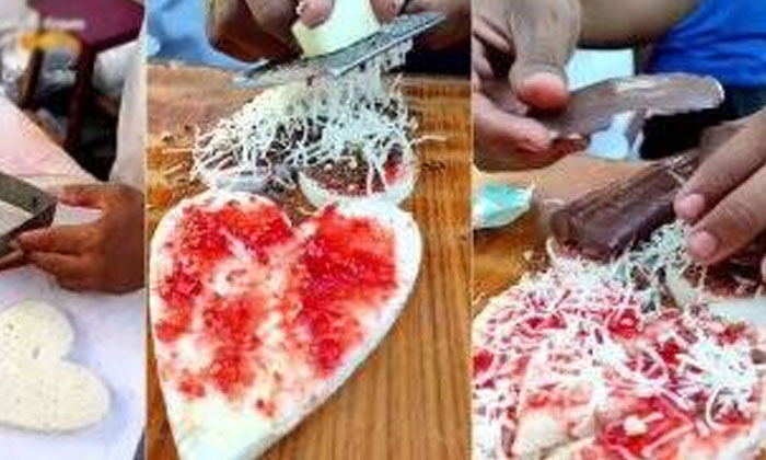  Heart Shape With Bread..how To Do It .. Heart Shape, Bread , Viral, Viral Video,-TeluguStop.com