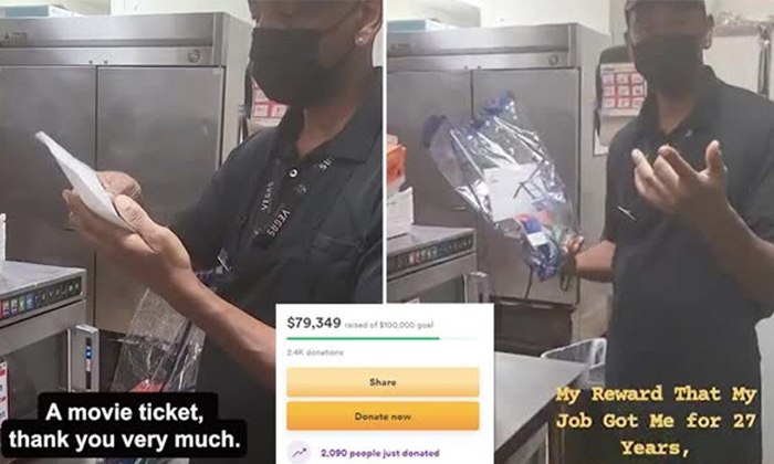  Burger King Employee Gets Huge Donation Of 62 Lakhs For Not Taking A Single Leav-TeluguStop.com