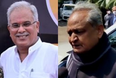  Gehlot, Baghel To March With Rahul Gandhi To Ed Office-TeluguStop.com