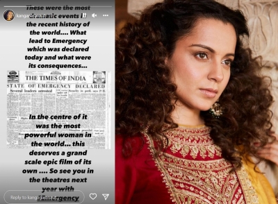  Kangana Shares News Clip From 1975 Emergency: 'these Were The Most Dramatic Even-TeluguStop.com