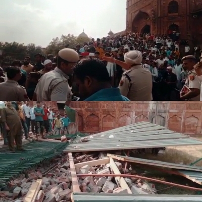  Mcd Razes Wrong Wall In Jama Masjid Complex, Ruckus Averted After Officials' Ass-TeluguStop.com