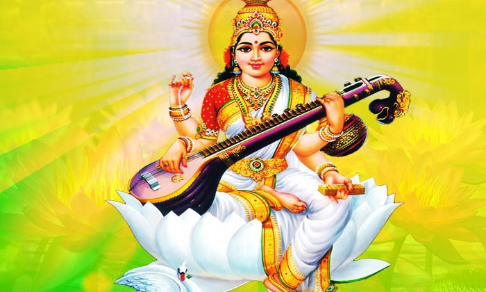  Why Does Goddess Saraswathi Sit On Rock Saraswathi , Rock, Devotional, Pooja-TeluguStop.com