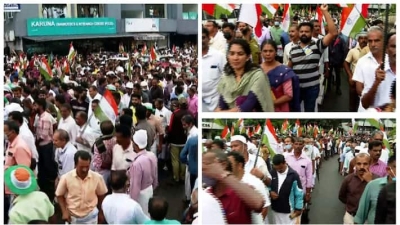  Thousands Protest Against Vandalisation Of Rahul's Wayanad Office-TeluguStop.com