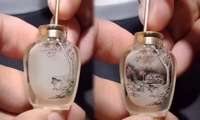 Viral Video Netizens Pay Homage To His Painting Talent ,viral Latest, News Viral Viral Video Netizens Pay Homage To His Painting Talent ,viral Latest, News Viral-TeluguStop.com