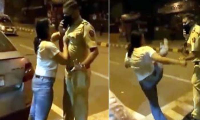  The Young Woman Who Beat Up The Police After Drinking Heavily ,liquor, Police,-TeluguStop.com