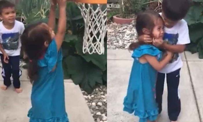  A Boy Who Consoled A Crying Sister The Video Is Viral , Sister Crying, Viral La-TeluguStop.com