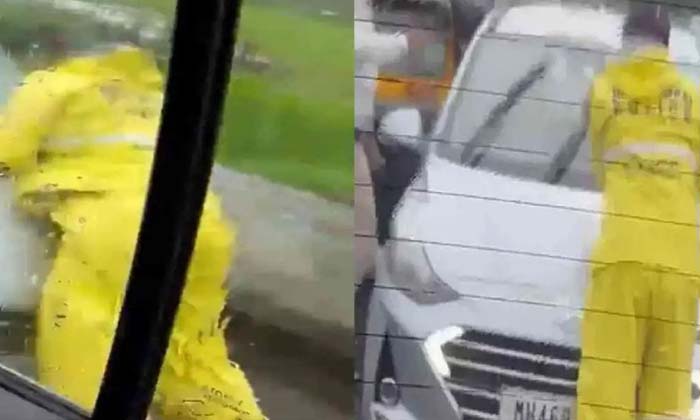  Video Car Crash The Driver Who Dragged The Constable So Far , Constable, Viral-TeluguStop.com