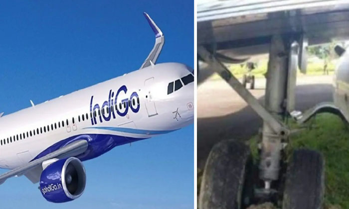  Another Indigo Flight Accident Tires Got Stuck In Mud And Accident , Indigo Flig-TeluguStop.com