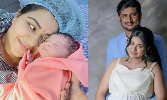  Manali Rathod Gives Birth Baby Girl Manali Rathod, Tollywood, Baby Girl, Vijith-TeluguStop.com