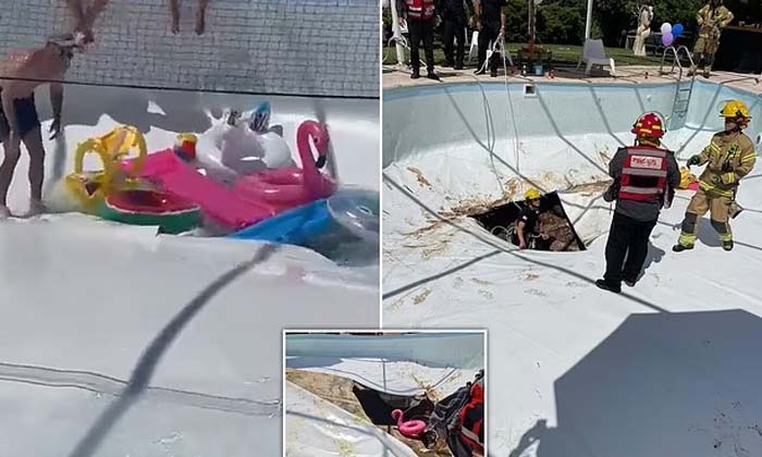  The Swimming Pool Where A Man Was Dragged Insidethe Video Is Viral , Man, Swimmi-TeluguStop.com