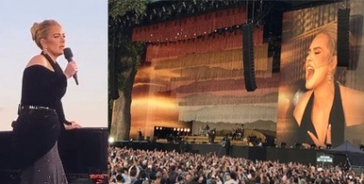  Adele Shows Up And Conquers Hyde Park Festival In London-TeluguStop.com