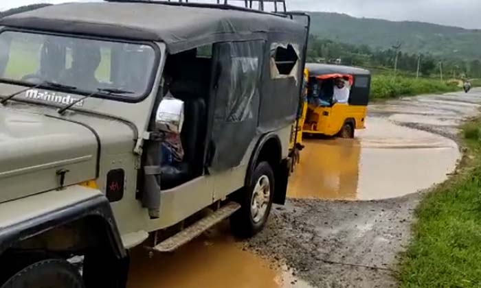 Protesting By Putting Nets On The Road And Catching Fish, Former Minister Kidari Protesting By Putting Nets On The Road And Catching Fish, Former Minister Kidari-TeluguStop.com