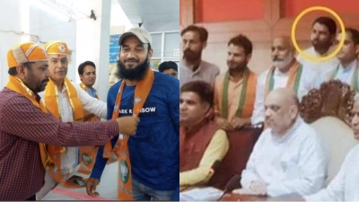  Tejashwi Slams Bjp After Udaipur Killer's Pics With Its Leader Surface-TeluguStop.com