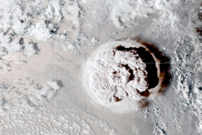  Tonga Eruption Created Atmospheric Gravity Waves That Reached Space-TeluguStop.com