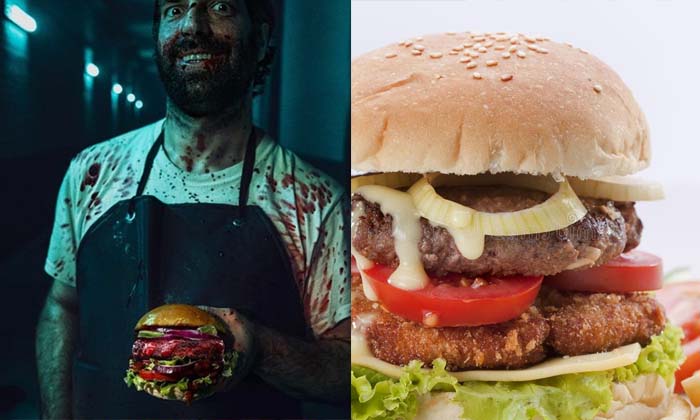  Shocking Making A Delicious Burger With Man Meat , Man , Burgers ,viral Latest,-TeluguStop.com