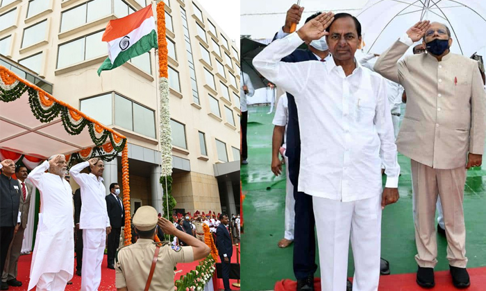 Telugu Freedom Run, August, Cm Kcr, Niranjan Reddy, National Flags, Telangana-Po