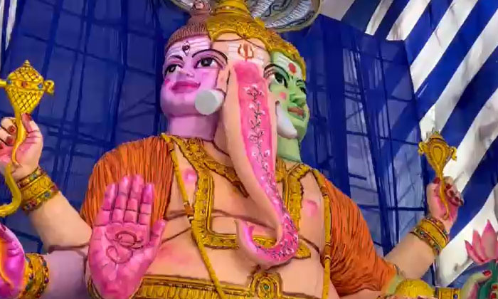  The Idol Of Ganesha Set Up In Gajuwaka Will Stand As The Tallest In Ap , Gajuwak-TeluguStop.com