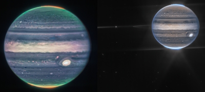  Nasa's Webb Telescope Captures Jupiter's Faint Rings, Great Red Spot-TeluguStop.com