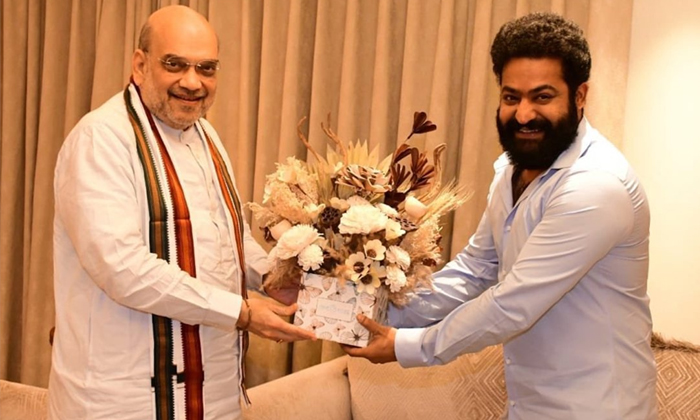  Ntr Meeting Amit Shah And Fans Talking About The Beard , Amith Sha, Flim News,-TeluguStop.com
