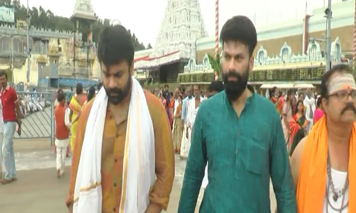  Film Celebrities Visit The Tirumula Tirumula, Omkar, Ashwin, Tollywood, Hidimba-TeluguStop.com