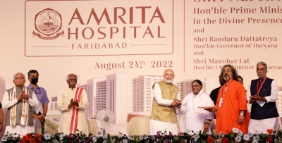  Pm Modi Inaugurates Amrita Hospital In Faridabad-TeluguStop.com