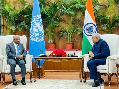  Unga President Meets Dhankar, Thanks India For Strong Support-TeluguStop.com