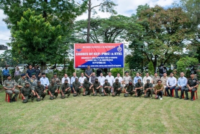  13 Militants Surrender To Manipur Cm, Deposit Arms-TeluguStop.com