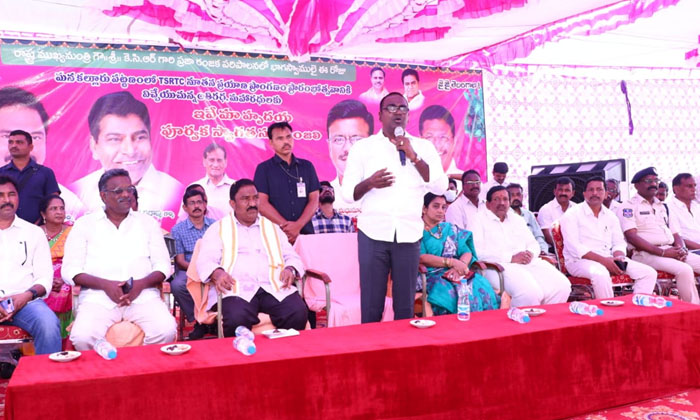  Minister Puvvada Inaugurated The Kalluru Bus Stand , Minister Puvvada, Kalluru-TeluguStop.com