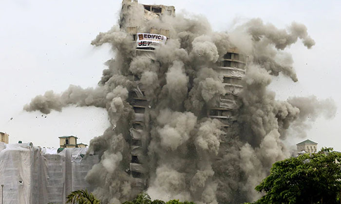  Construction Of A Huge Temple In The Area Of ​​demolished Noida Twin Towers-TeluguStop.com