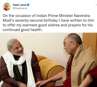 Dalai Lama Extends B'day Greetings To Pm Modi Dalai Lama Extends B'day Greetings To Pm Modi-TeluguStop.com