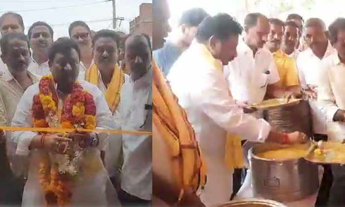 Former Minister Tdp Mla Chinnarajappa Started Anna Canteen In Peddapuram, Former Former Minister Tdp Mla Chinnarajappa Started Anna Canteen In Peddapuram, Former-TeluguStop.com