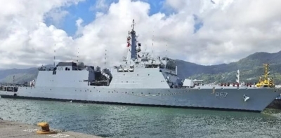  Indian Warship Anchors In Seychelles, Key To New Delhi's Foothold In Western Ind-TeluguStop.com