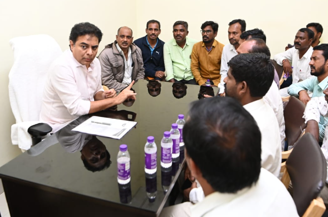  Minister Ktr Talks With Vras-TeluguStop.com