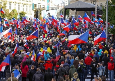  Major Anti-govt Demonstration Held In Czech Republic-TeluguStop.com