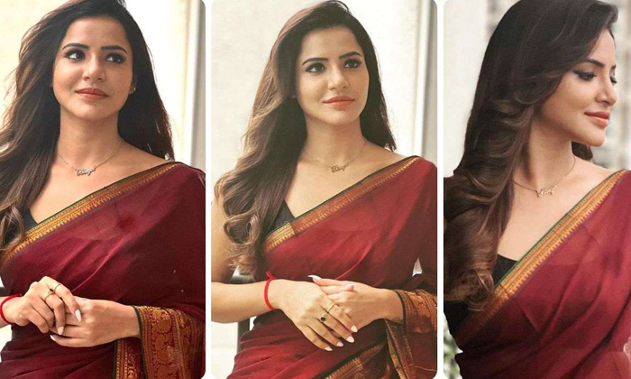  Netizens Comments On Ashu Reddy Traditional Saree Look Details, Ashu Reddy,saree-TeluguStop.com