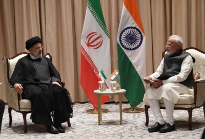  Pm Meets Iranian President Raisi, Discusses Afghanistan-TeluguStop.com