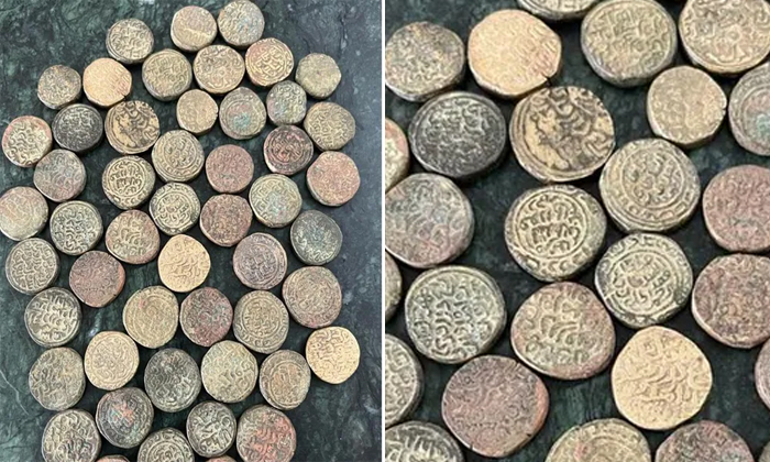  Rajasthan Jaipur Labourers Found 50 Unique Antique Coins Details, Rajasthan, Jai-TeluguStop.com