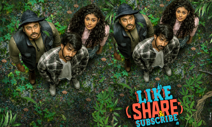  Santosh Shoban Faria Abdullah Like Share And Subscribe First Look Out, Santosh S-TeluguStop.com