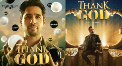  'thank God' Makers Drop Ajay Devgn, Sid Malhotra's Character Posters-TeluguStop.com