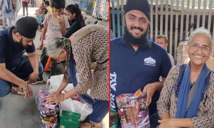  Viral Netizens Are Praising The Old Woman Selling Chocolates In The Local Trai-TeluguStop.com